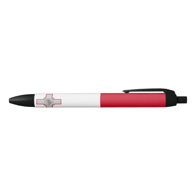 Flag of Malta Black Ink Pen (Top)