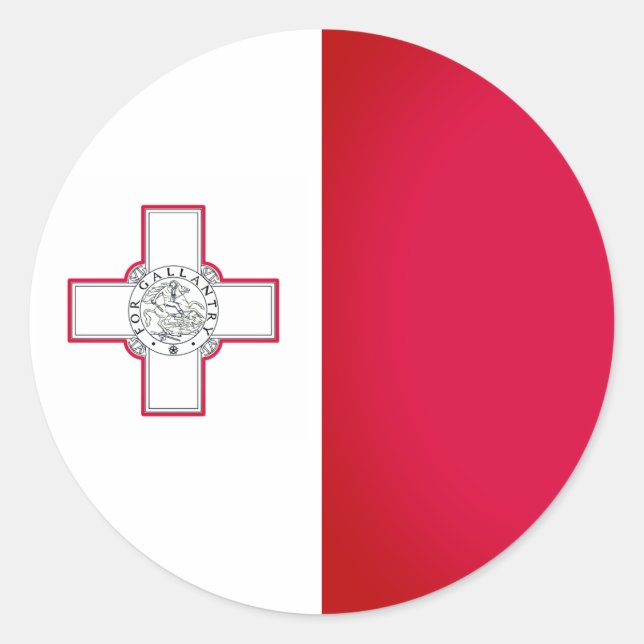 Flag of Malta Classic Round Sticker (Front)