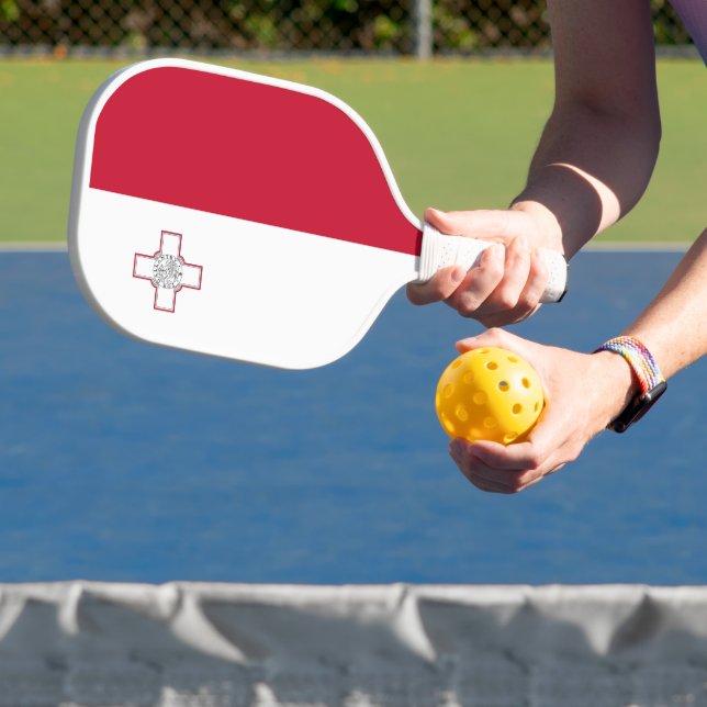 Flag of Malta Pickleball Paddle (Insitu)