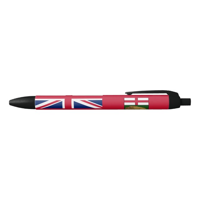 Flag of Manitoba Black Ink Pen (Top)