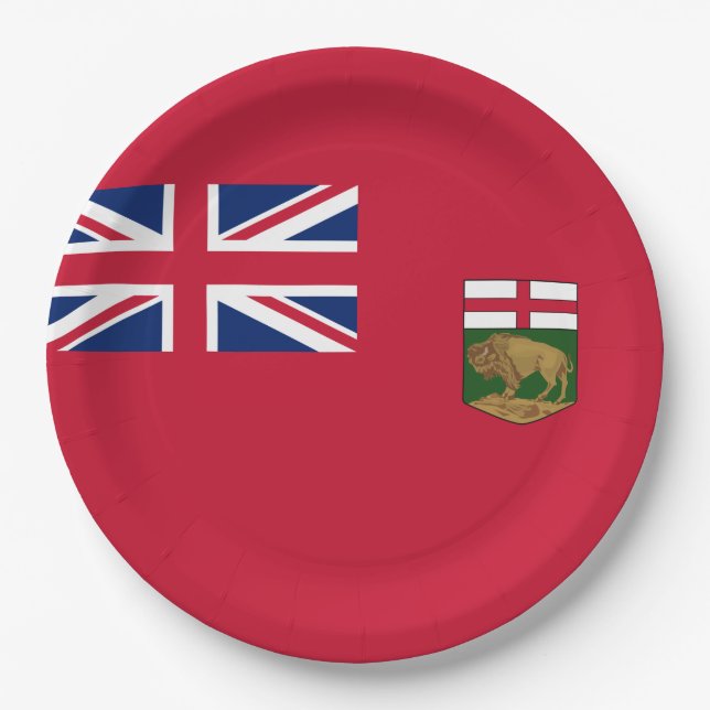 Flag of Manitoba Paper Plate (Front)