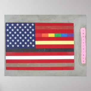 Flag of many colours poster