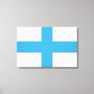 Flag of Marseille (France) Canvas Print