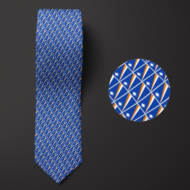 Flag of Marshall Islands Pattern Tie (Creator Uploaded)