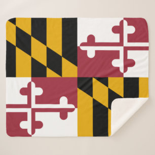 Flag of Maryland (US State) Sherpa Blanket