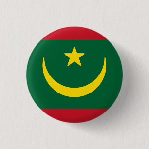 Flag of Mauritania 3 Cm Round Badge