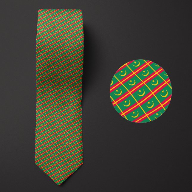 Flag of Mauritania Pattern Tie (Creator Uploaded)