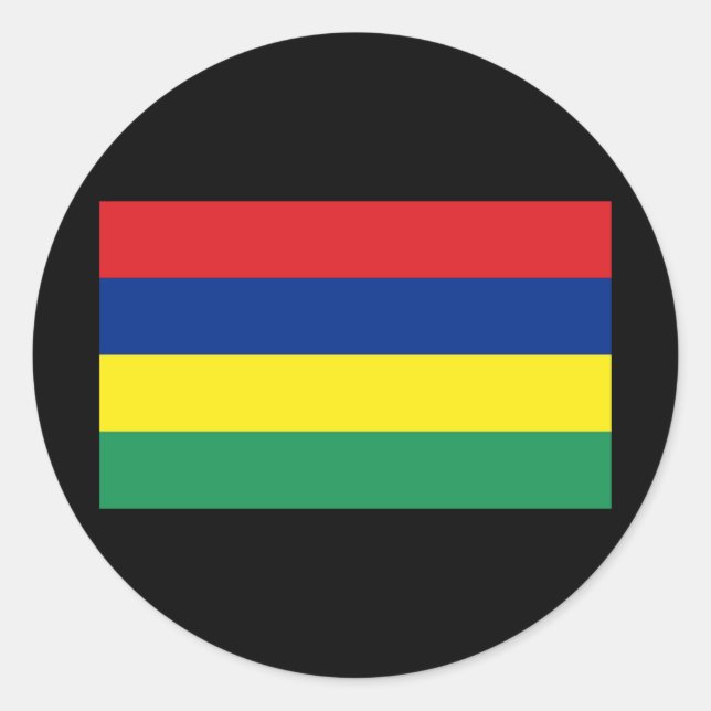 Flag of Mauritius Classic Round Sticker (Front)