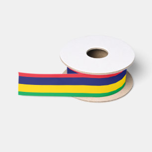 Flag of Mauritius Satin Ribbon