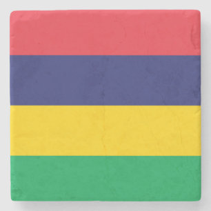 Flag of Mauritius Stone Coaster