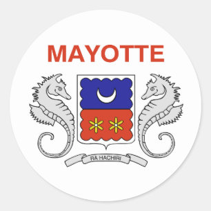 Flag of Mayotte Classic Round Sticker