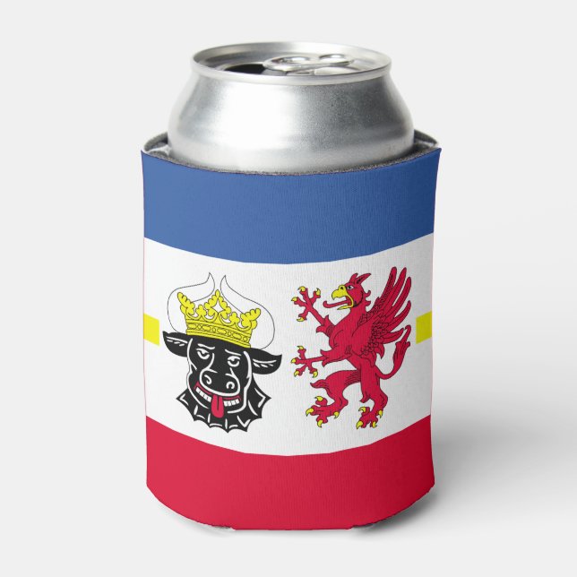 Flag of Mecklenburg-Western Pomerania Can Cooler (Can Front)