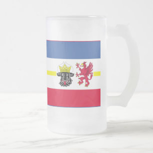 Flag of Mecklenburg-Western Pomerania Frosted Glass Beer Mug