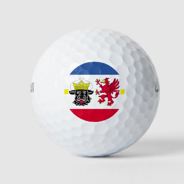 Flag of Mecklenburg-Western Pomerania Golf Balls (Front)