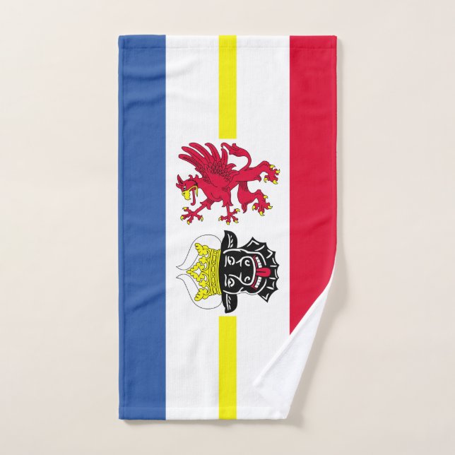 Flag of Mecklenburg-Western Pomerania Hand Towel (Hand Towel)