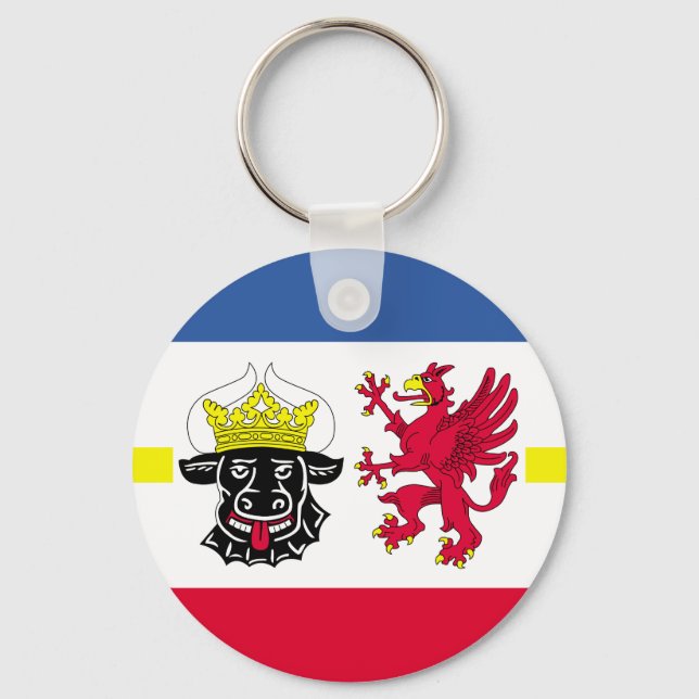 Flag of Mecklenburg-Western Pomerania Keychain (Front)
