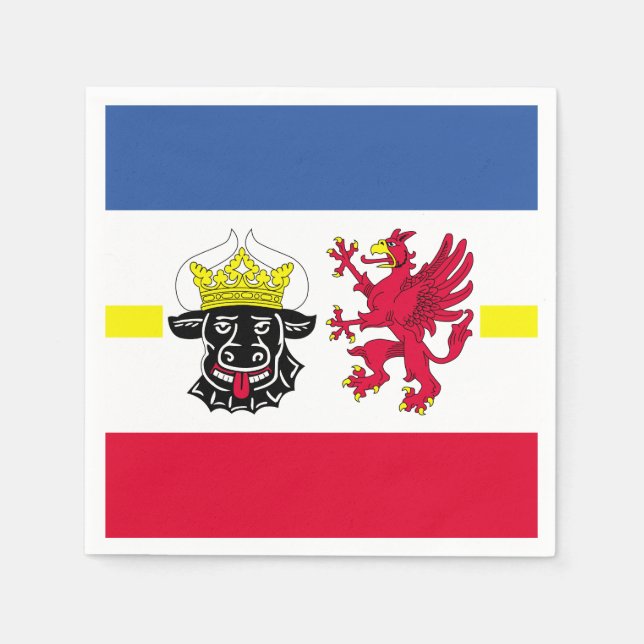 Flag of Mecklenburg-Western Pomerania Napkins (Front)