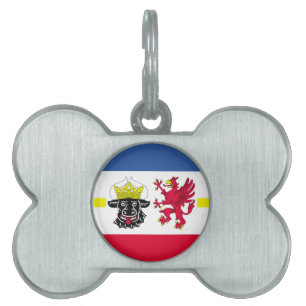 Flag of Mecklenburg-Western Pomerania Pet Name Tag