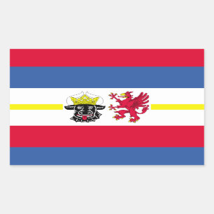Flag of Mecklenburg-Western Pomerania Rectangular  Rectangular Sticker