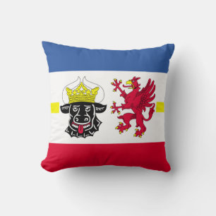 Flag of Mecklenburg-Western Pomerania Throw Pillow