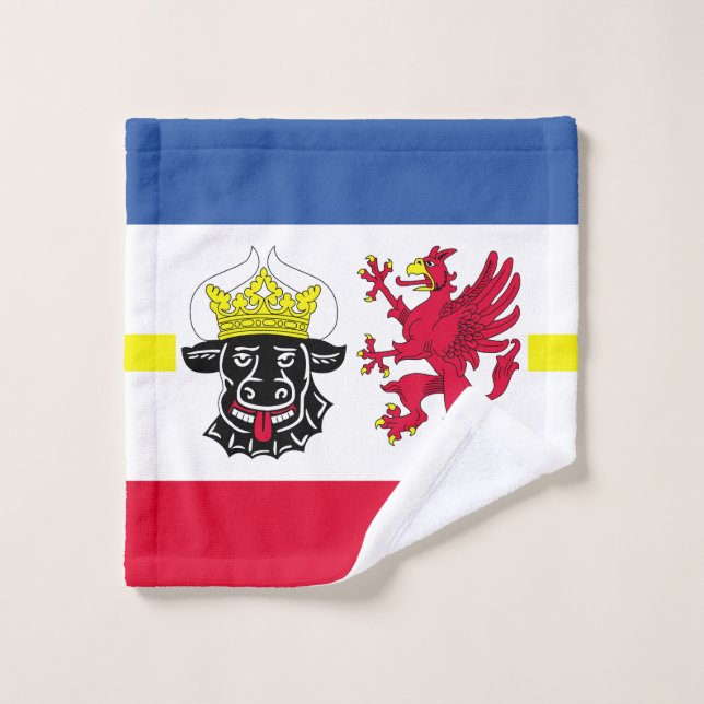 Flag of Mecklenburg-Western Pomerania Wash Cloth (Wash Cloth)