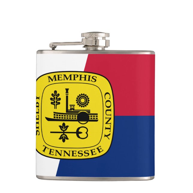 Flag of Memphis, Tennessee Hip Flask (Front)