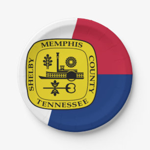 Flag of Memphis, Tennessee Paper Plates