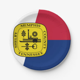 Flag of Memphis, Tennessee Paper Plates