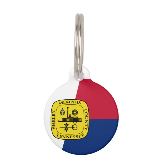 Flag of Memphis, Tennessee Pet ID Tag (Front)