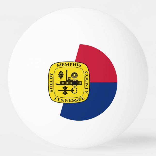 Flag of Memphis, Tennessee Ping Pong Ball (Front)