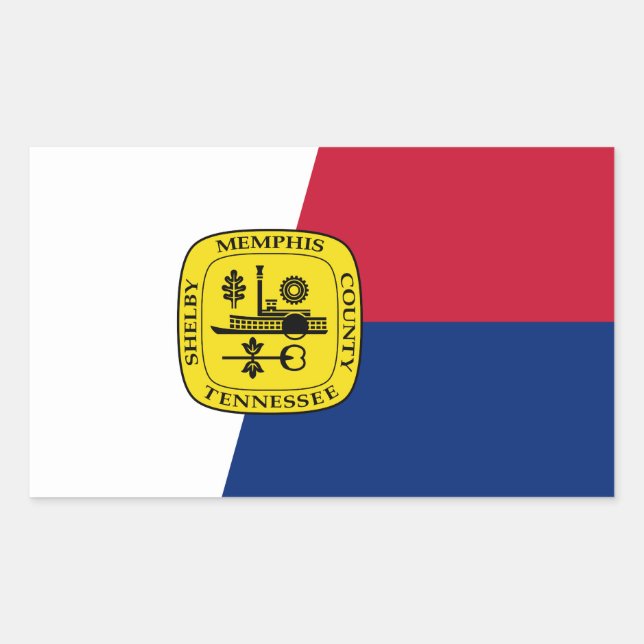 Flag of Memphis, Tennessee Rectangular Sticker (Front)