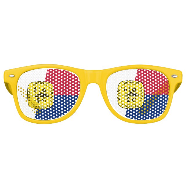Flag of Memphis, Tennessee Retro Sunglasses (Front)