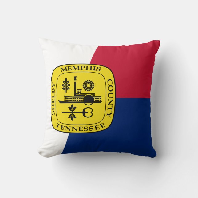 Flag of Memphis, Tennessee Throw Pillow (Front)