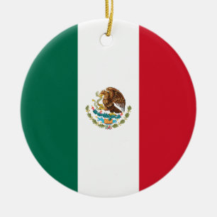 Flag of Mexico Ceramic Tree Decoration