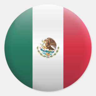 Flag of Mexico Classic Round Sticker