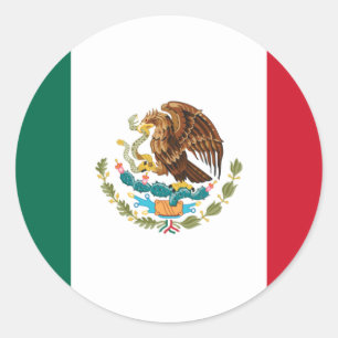 Flag of Mexico Classic Round Sticker