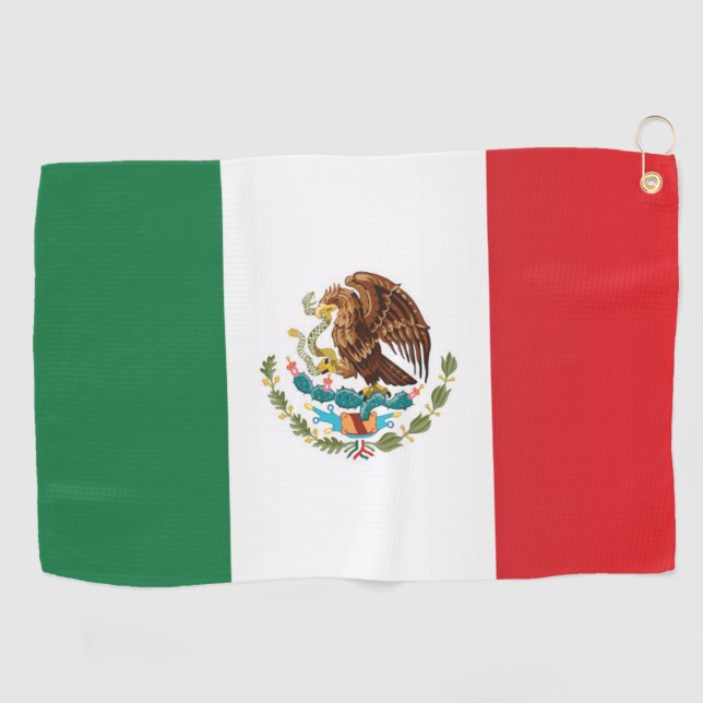 Flag of Mexico Golf Towel (Horizontal)