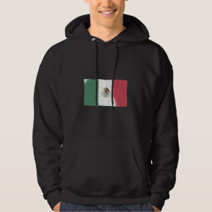 Flag of Mexico Grunge Style Hoodie