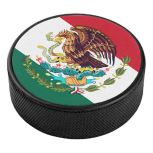 Flag of Mexico Hockey Puck