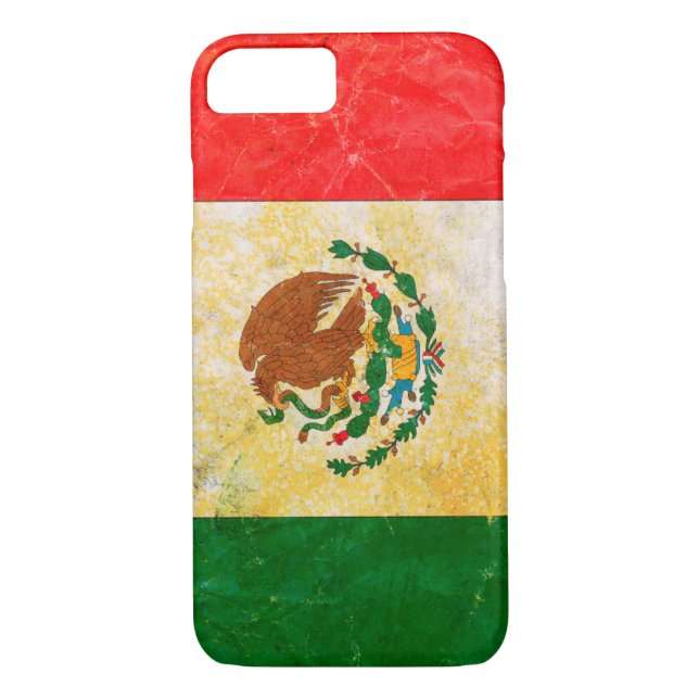 Flag of Mexico in Grunge Case-Mate iPhone Case (Back)