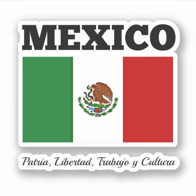 Flag of Mexico, labelled (Front)