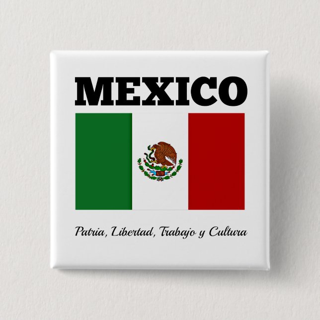 Flag of Mexico, labelled 15 Cm Square Badge (Front)