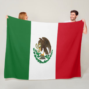 Flag of Mexico large Fleece Blanket