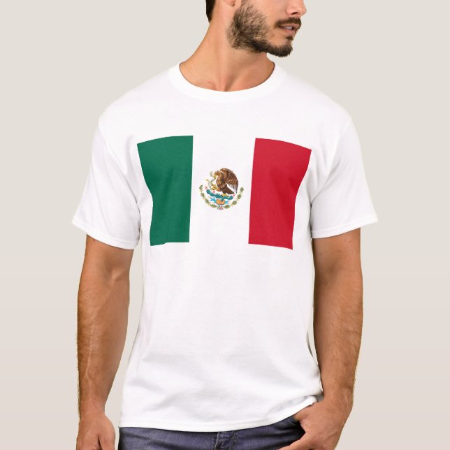 Flag of Mexico - Mexican Flag - Bandera de México T-Shirt (Front)