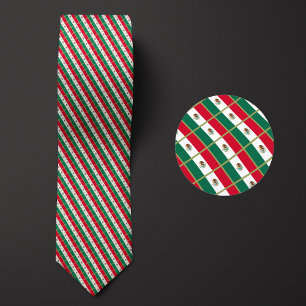 Flag of Mexico Pattern Tie