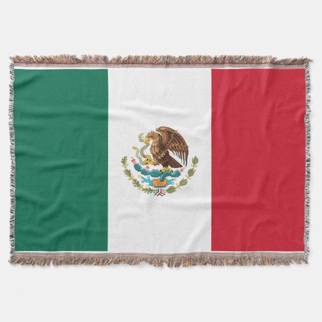 Flag of Mexico Premium Woven Throw Blanket (Front)