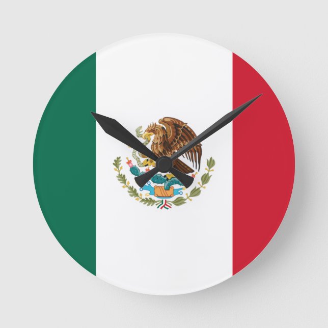 Flag of Mexico Round Clock (Front)