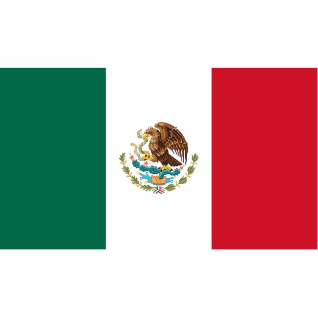 Flag of Mexico Standing Photo Sculpture (Front)