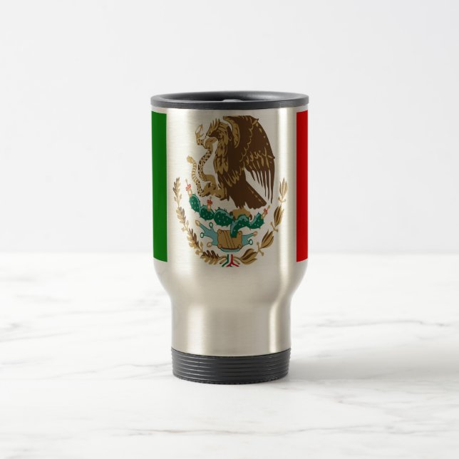 Flag of Mexico Travel Mug (Center)