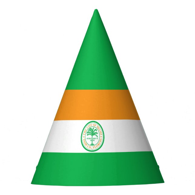 Flag of Miami, Florida Party Hat (Front)